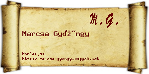 Marcsa Gyöngy névjegykártya